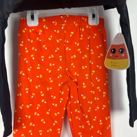 NWT Btween 3 Piece Trick of Treat Halloween Set Top Bottom Headband Size 4 NEW - Picture 4 of 11